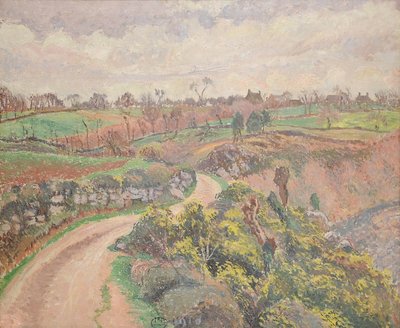 Rue de Poulfenc at Riec by Lucien Pissarro